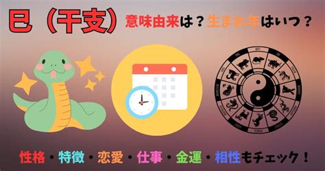 巳未年|巳（干支）の意味由来は？生まれ年いつ？性格・特徴。